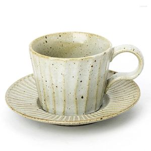 Kopjes schotels Europees aardewerk keramische koffiekopje set gestructureerd porseleinen hand geschilderd espresso vintage thee en ii50byd