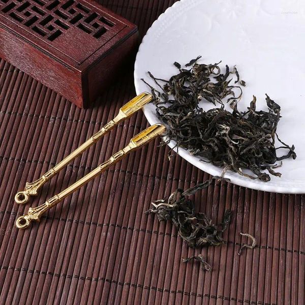Tasses Saucers Golden Metal Spoon Utilisation pour les pendants à thé en poudre à tabac