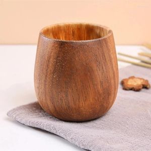 Tazas platillos tazas de café de madera hechas a mano Taza de oso elegante taza de madera de madera comedor de vino en el hogar té de la oficina de agua viva