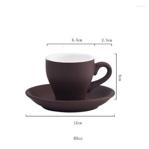 Kopjes schotels hf patroon tulpenvorm professionele keramische espresso s cup -schotel sets café 80 ml kleine caffe americano sterke koffiemok