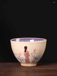 Cups Saucers hoogwaardige keramische theekop handgeschilderde schoonheidspatroon theekopje Persoonlijke porselein enkele Chinese stijl