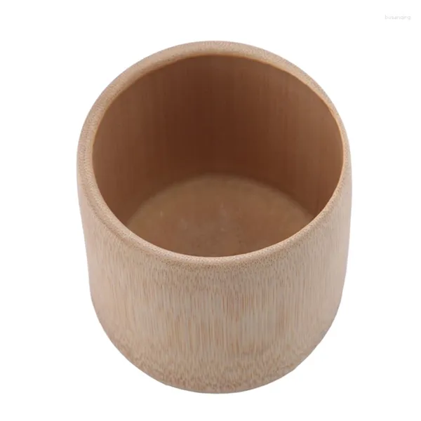 Topes platillos en casa Protección ambiental hecha a mano Pure Bamboo Tea Eco-friendly Water Cup Round