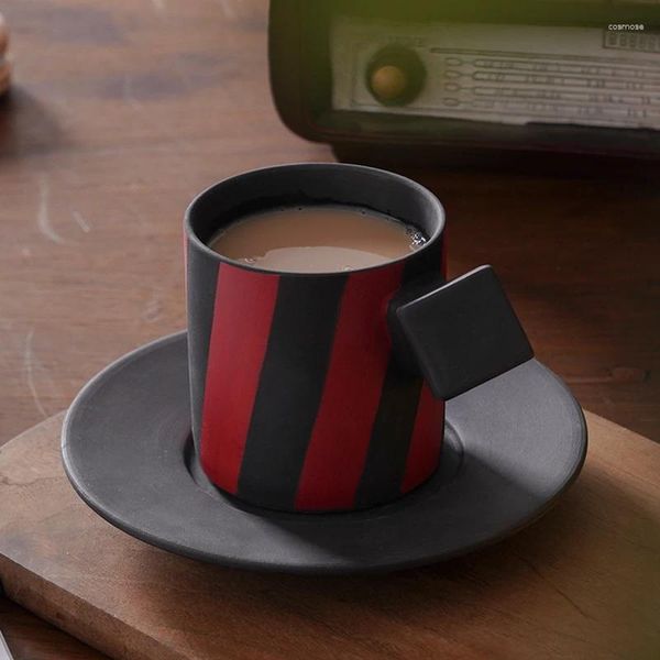 Tasses Saucers Japonais Espresso arabe tasse de café ensemble Luxury joli petit déjeuner tasse en porcelaine Porcelaine Thé Kaffetasse et soucoupe