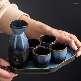 Kopjes schotels Japanse stijl keramische theekopjes retro sake -bril Wine Decanter Tea Cup huishoudelijke master taverne accessoires