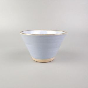 Tazas Platillos Estilo japonés Sombrero de bambú azul claro Cerámica Pequeña taza de té Sopa Golondrina Cerámica áspera Literaria