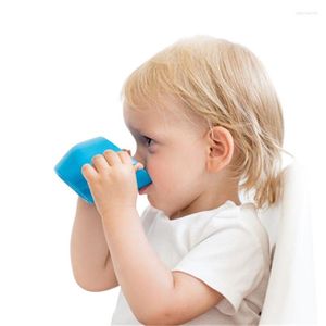 Tasses Soucoupes Enfants Coupe Oblique Mécanique Humaine Apprendre À Boire PP Anti-chute Verres Écologiques 200 ml Garçon Fille Eau En Gros J411