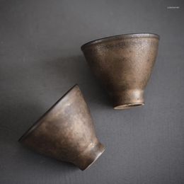 Cups schotels Luwu Japanse keramische theekopje Bronze Tea Cup Chinees 50 ml