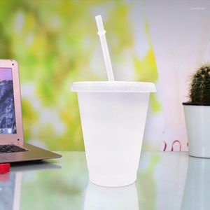 Tasses soucoupes en paille blanc mat, verres à boisson, tasse à café, gobelet en plastique de 700ml, avec couvercle, bouteille de café transparente réutilisable