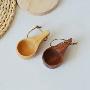 Kopjes schotels mini bergbeklimmen houten beker enkel gat handvat draagbare rubber creatieve handige koffiekeukenaccessoires