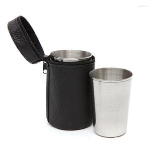 Tasses soucoupes Mini acier inoxydable extérieur pratique 30/70/180/320ml verres pour vin Portable Drinkware maison cuisine Bar accessoire