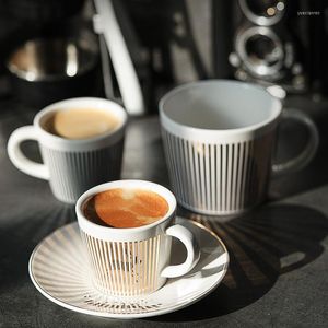 Tasses soucoupes miroir réflexion tasse à café créatif cheval anamorphique colibri tasse en céramique Luycho thé ensemble avec 90ml-220ml