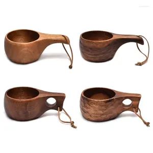 Tazas, platillos, taza, vajilla para acampar, cuenco, tazas de madera de Acacia para exteriores, Bushcrafts