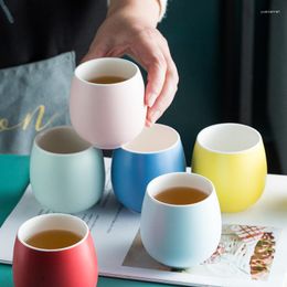 Tasses soucoupes nordiques en céramique émaillée eau ménage thé Floral lait bureau café Couple créatif