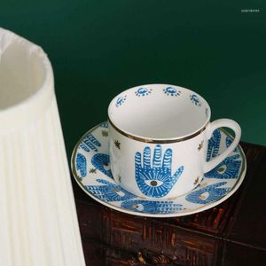 Kopjes schotels gepersonaliseerde creatieve handogen keramische koffie met afternoon tea cup set keuken drinkware uniek cadeau voor vrienden