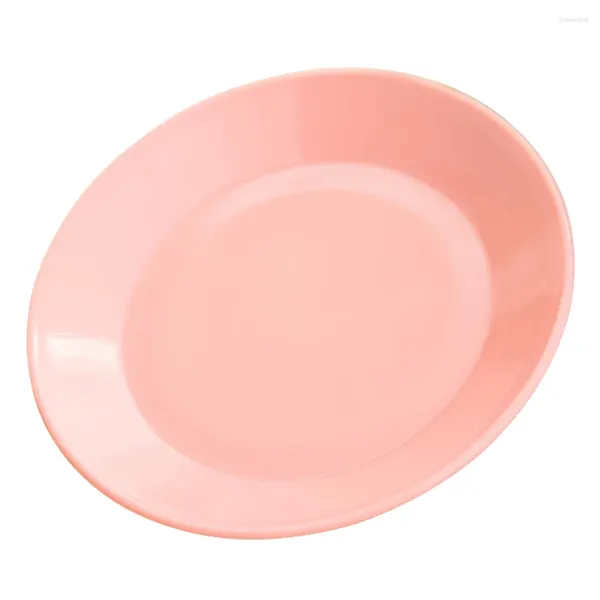 Tasses Saucers Assiettes plates Rounds Plastic Apantizer Aspantie Assiette Snack Fruit Candy Noix Plateau (rose)