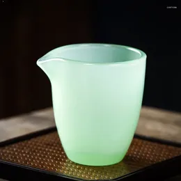 Kopjes Schoteltjes Ru Qingyu Porselein Fair Cup Theedispenser Zee Schenkapparaat Glas Imitatie Jade