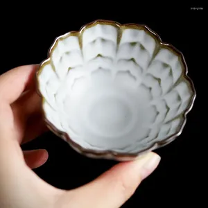 Tasses Saucers Ruiyao White Tea tasse Big Pinming Teaching Lotus Master Bowl Accessoires Home Decor