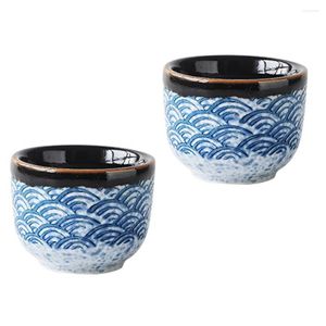 Cups Sake Sake Set Cup Japanse keramische thee serveert S kleine handgemaakte aardewerksets traditionele bril Kungfu theekop decoratief