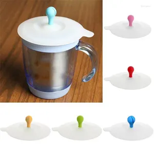 Tasses Saucers Silicone Clip cuillère en céramique tasse de tasse de couvercle du couvercle de qualité alimentaire et bol anti-poussière pour tasses en verre