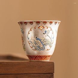 Deng's Store – ensemble de tasses à thé en céramique chinoise plaquée argent, tasses et soucoupes, joli bol à thé pour cérémonie, fleurs, tasse à thé, magasin Deng