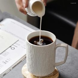 Kopjes Schoteltjes Eenvoudige keramische mok Frosted Home Paar Cup Kantoor Restaurant Koffie Thee Grote capaciteit Retro