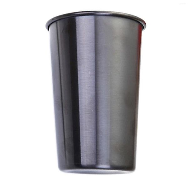 Tasses Soucoupes En Acier Inoxydable Mat Texture Pinte Tasse Brillant Peinture Finition Paille Attaché Pour Le Lait Espresso Café Et Thé