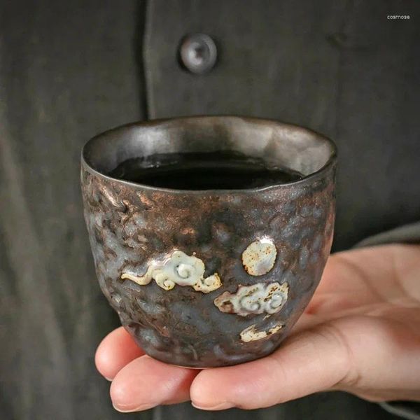 Tazas, platillos, taza de té Stoare, juego maestro Zen dorado hecho a mano, vajilla de cerámica Personal Vintage, cocina, comedor, Bar, hogar y jardín