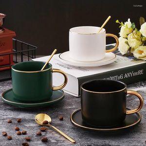 Kopjes schotels zoete kleur keramische koffie vaste mokken ontbijt melk thee kopje en drinkware keuken drink bruiloft cadeaus
