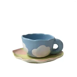 Tasses Saucers tas tasse en céramique tasse de café set en porcelaine tasses