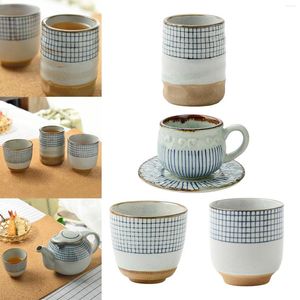 Tasses soucoupes tasse à thé Yunomi japonaise traditionnelle pour poterie peinte à la main en vrac artistique