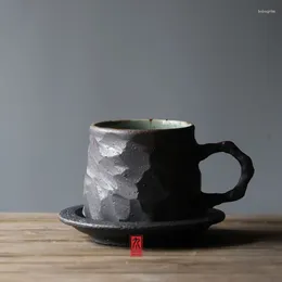 Tasses Saucers Vintage Art Coffee Mug Set Stoare Handmade Japanese Ceramic traditionnel Tassa Espresso Cup Kitchen