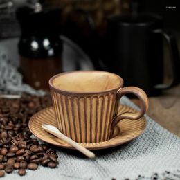 Tasses Saucers Vintage Espresso Coffee Cup en porcelaine Services de petit-déjeuner Tasses de petit-déjeuner réutilisables Jogo de Xicaras Set Luxury