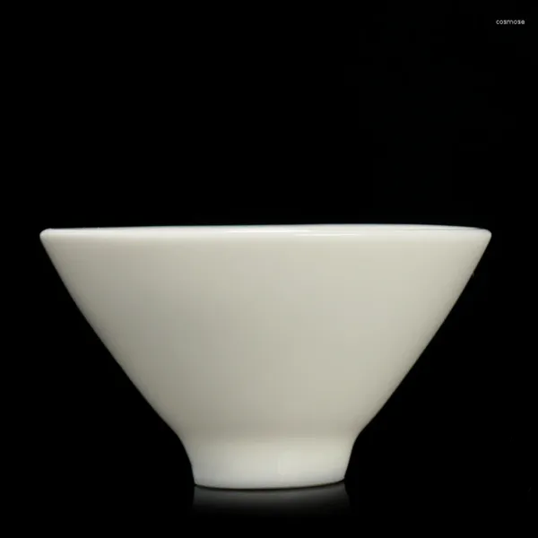 Tasses Saucers en porcelaine blanc tasse maître maître zen céramique single petit cadeau de bambou personnalisé spécial