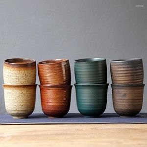 Cups Saucers Whyou 1 -Piece Retro Tea Cup Ceramic Pottery Tureen Japanse hoge kwaliteit van vastgesteld zakelijk geschenktasig