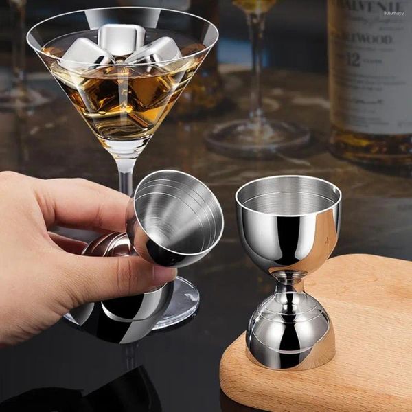 Tasses, soucoupes, tasse à mesurer le vin, Jigger à Cocktail en acier inoxydable avec échelle, outil de versement pour Bar de cuisine