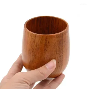 Tasses soucoupes bois tasse à thé en bois écologique Pot-ventre 100 pièces SN1823