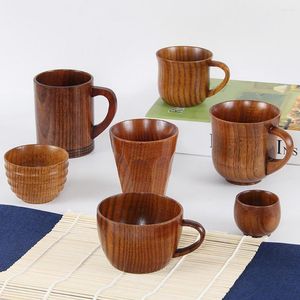 Tasses soucoupes tasse en bois réutilisable thé café lait vin isolation thermique eau boisson cadeau