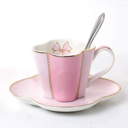 Tasses soucoupes YeFine porcelaine après-midi tasse et soucoupe ensemble verres tasse à café en céramique