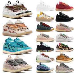 Curb Designer Chaussures Baskets Pale Rose Noir Blanc Bleu Clair Gris Orange Rouge Lavins Platform Trainer Hommes Femmes Chaussures de Course avec logo un