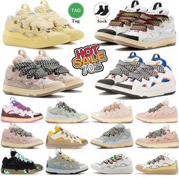 Curb Sneakers Designer Casual Chaussures Pour Hommes Chaussures De Luxe En Caoutchouc Plate-forme Plate-forme Baskets En Cuir Baskets Femmes 35-46