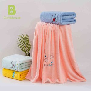 Curbblan Cute Print Super Absorbant Grande serviette de bain épaisse et douce Serviettes de bain Serviettes de plage confortables 4 couleurs en stock 211221