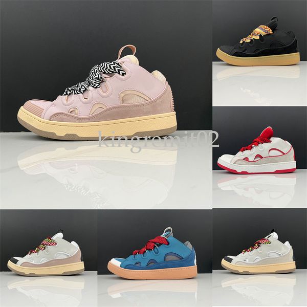Curbs Baskets Designer Skate Sneaker Chaussures Décontractées 100 Authentics Hommes Femmes Chaussure Lacet Nappa Baskets En Cuir De Veau