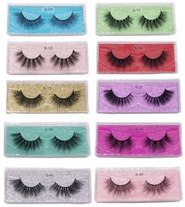 10-18 mm Cils 3D Fuax Cils de vison multicouches boucles naturelles moelleux faux cils doux sans cruauté cils bandes complètes faux cils extension outil de maquillage