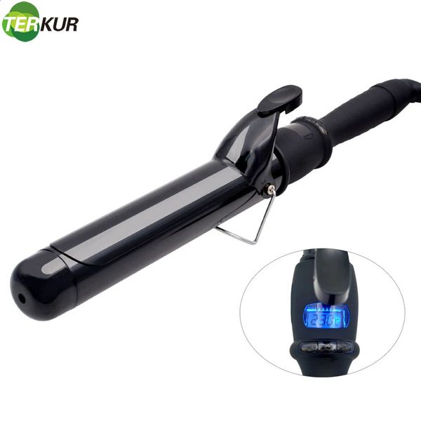 Fer à friser avec un revêtement en céramique Tourmaline Coiffure Curler baguette anti-scalding pour bise