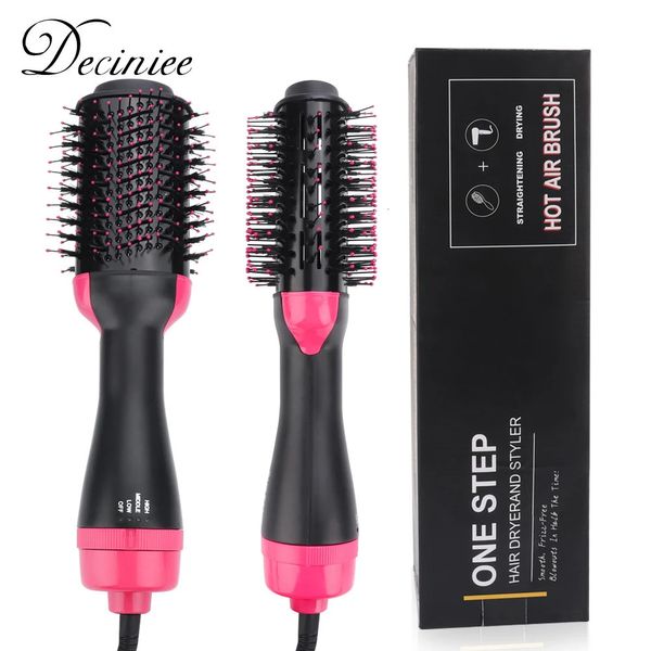 Fers à friser 1000W Sèche-cheveux Brosse à air Styler et Volumateur Lisseur Cheveux Bigoudi Peigne Rouleau Une Étape Électrique Ion Sèche-cheveux Brosse 231109