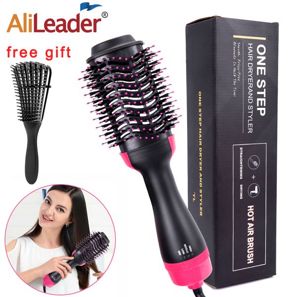 Fers à friser 3 en 1 sèche-cheveux brosse à air Styler Volumizer une étape lisseur cheveux bigoudi électrique sèche-cheveux brosse humide et sec utilisé 230925