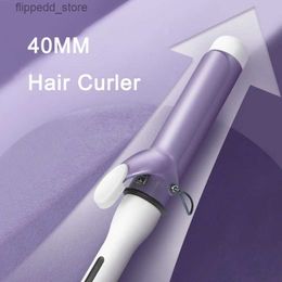 Fers à friser 40MM bigoudi électrique grande vague fer à friser céramique glaçure revêtement d'ions négatifs 10s chaleur rapide appareils de coiffure outil Q231128