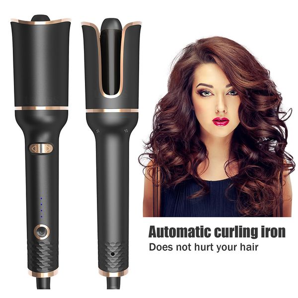 Rizadores Rizador de pelo de cerámica con rotación automática Rizador automático Herramienta de peinado Plancha para el cabello Varita para rizar Air Spin and Curl Curler Hair Waver 230925