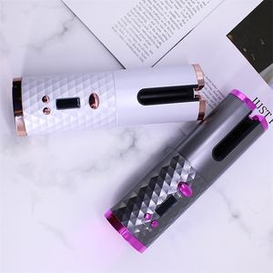 Rizadores Rizador de pelo automático USB recargable Auto rizador de pelo inalámbrico giratorio máquina de rizado mujeres ondas herramienta para el cabello 221027