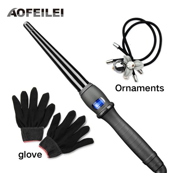 Fers à friser Outils de coiffure en céramique fer à friser professionnel cheveux waver poire fleur cône électrique bigoudi rouleau baguette de friser 231024